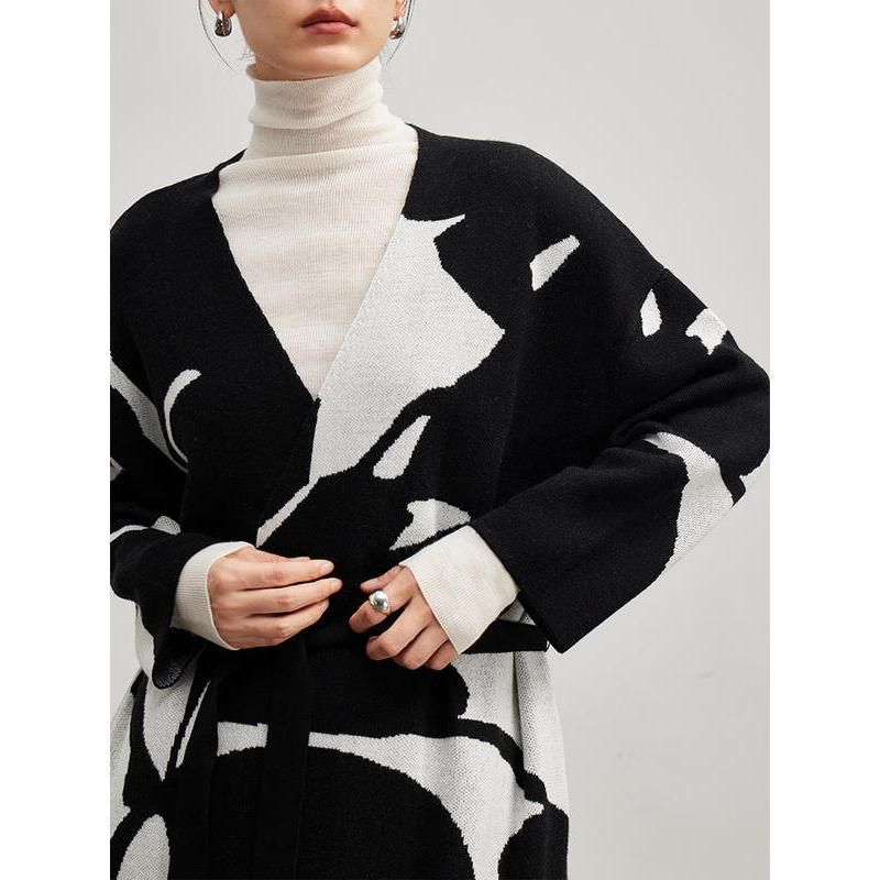 long cardigan sweater, view 3 - MRSLM