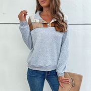 women's vintage splice check pullover, view 3 - MRSLM