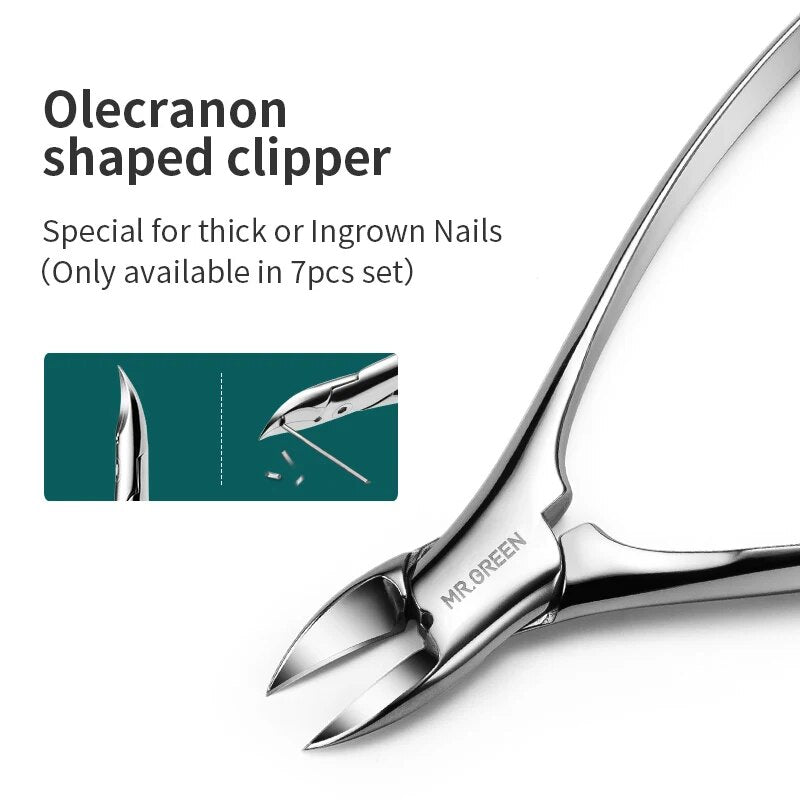 Color contrast stainless steel manicure set, view 8 - MRSLM