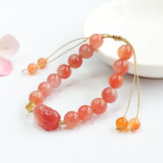 natural salt source agate pixiu bracelet, view 3 - MRSLM