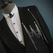 vintage chain pin brooch, view 3 - MRSLM