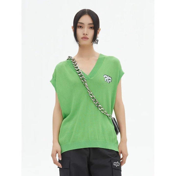 Chic V-Neck Knit Vest for Women
