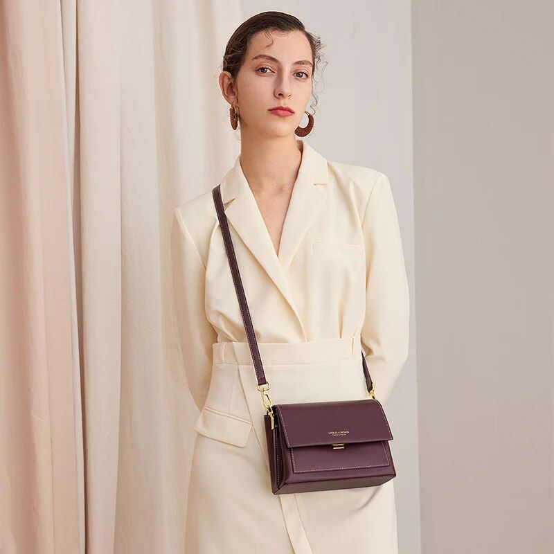 small split leather crossbody bag, view 4 - MRSLM