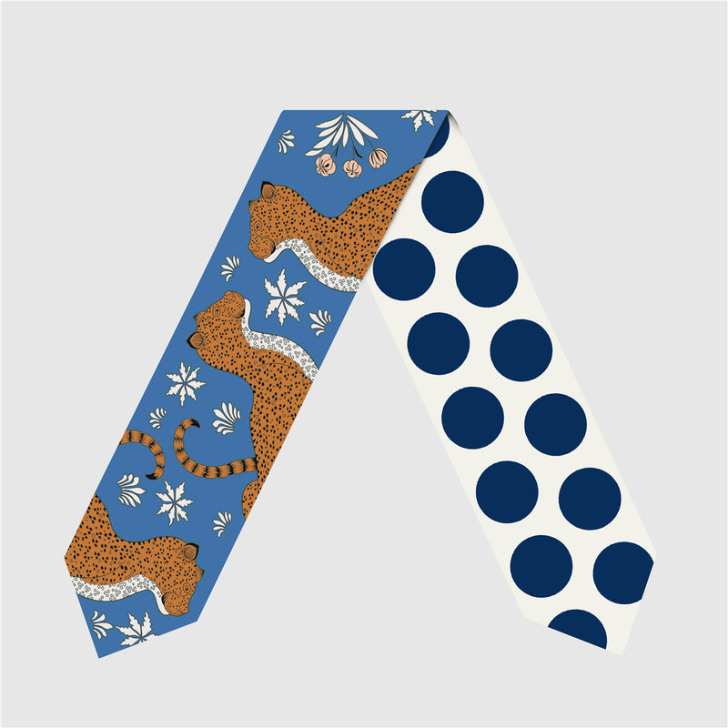 women's silk skinny scarf, view 2 - MRSLM