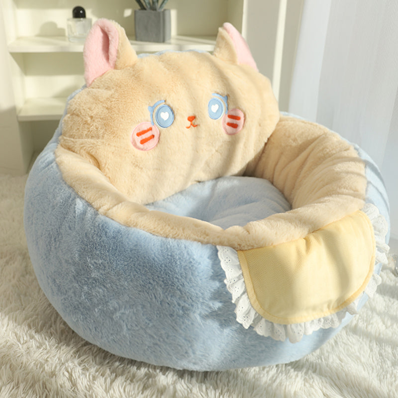 Cozy cat and small dog bed sofa, view 2 - MRSLM