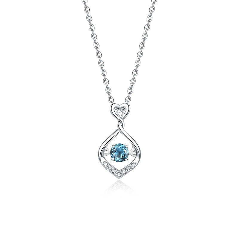 women's S925 silver topaz necklace, view 7 - MRSLM