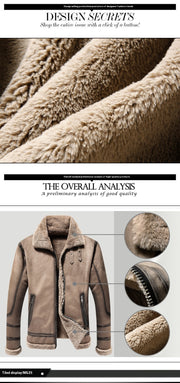 Men's polo collar fleece-lined jacket, view 10 - MRSLM