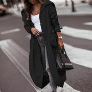 large lapel mid-length trench coat, view 6 - MRSLM