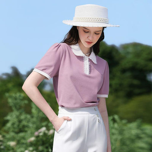 puff sleeve polo neck t-shirt - MRSLM