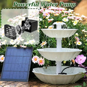 solar bird bath water fountain, view 3 - MRSLM