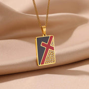 stainless steel cross pendant necklace - MRSLM