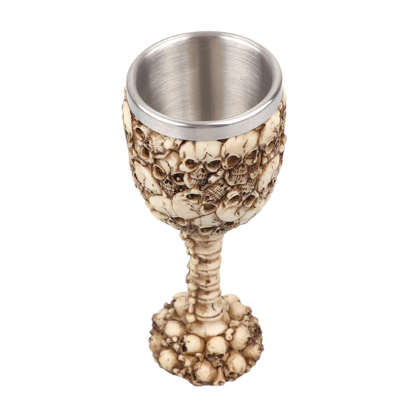 skull wine glass, view 3 - MRSLM