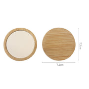 wooden portable mini makeup mirror, view 6 - MRSLM
