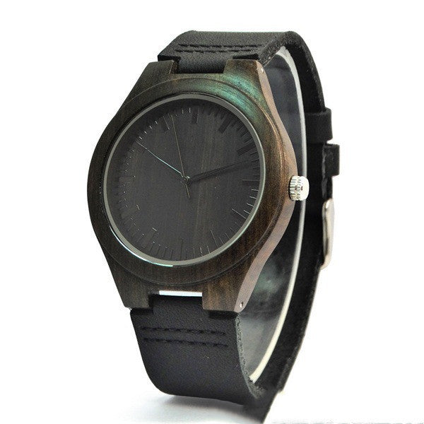 laser engraved wooden watch, view 4 - MRSLM