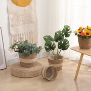 Straw woven plant basket set, view 6 - MRSLM