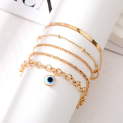 blue evil eye anklet bracelet, view 7 - MRSLM