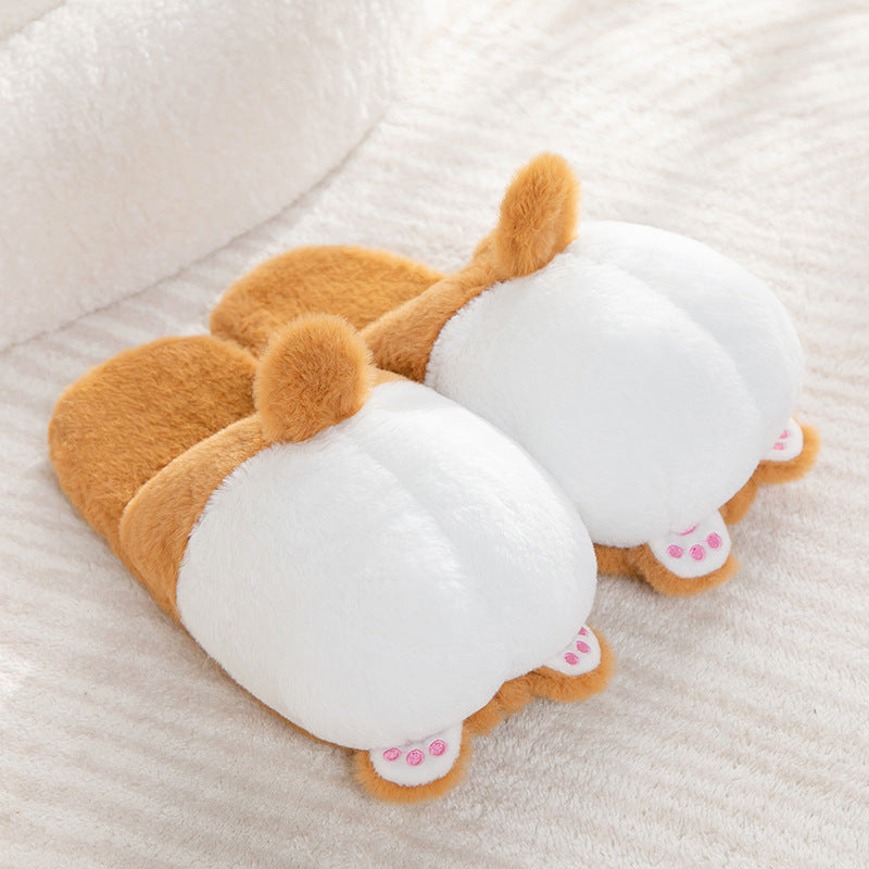 cute animal plush indoor slippers, view 5 - MRSLM