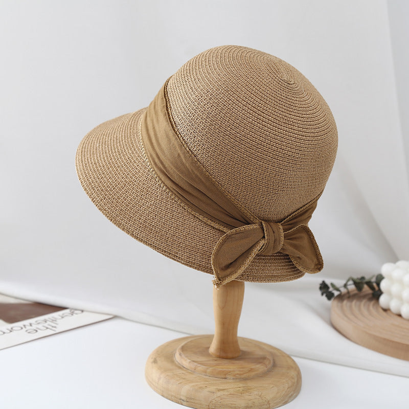 ribbon bow bucket sun hat for women, view 4 - MRSLM