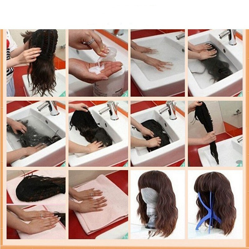 Light golden long straight lace wig, view 8 - MRSLM