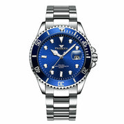 men's stainless steel luminous quartz watch, view 2 - MRSLM