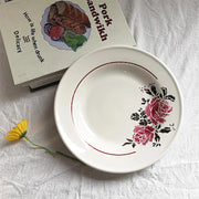 retro rose ceramic plate, view 8 - MRSLM