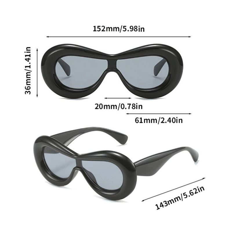 retro oval sunglasses, view 10 - MRSLM