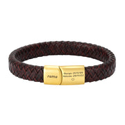 men's leather magnetic buckle bracelet, view 5 - MRSLM