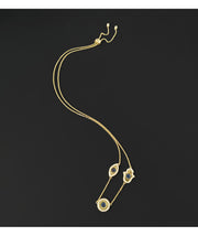 lucky eye gold necklace, view 3 - MRSLM