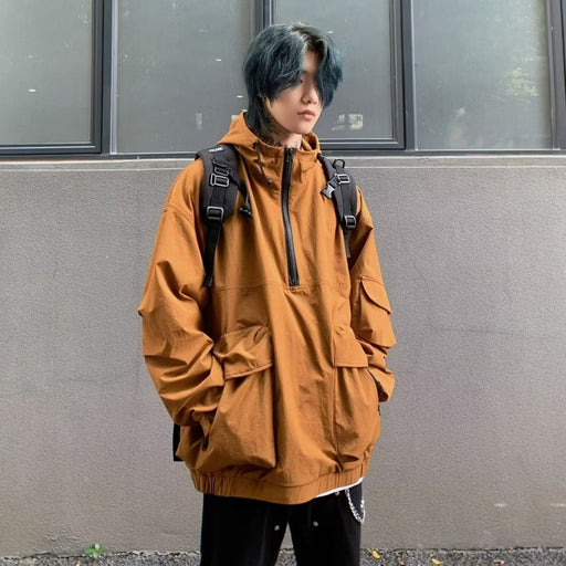 hooded half-zip windbreaker jacket - MRSLM