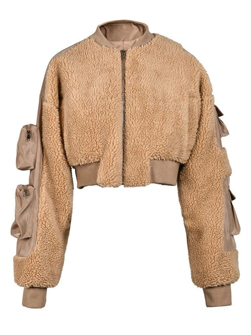 Women's lamb wool jacket, view 2 - MRSLM