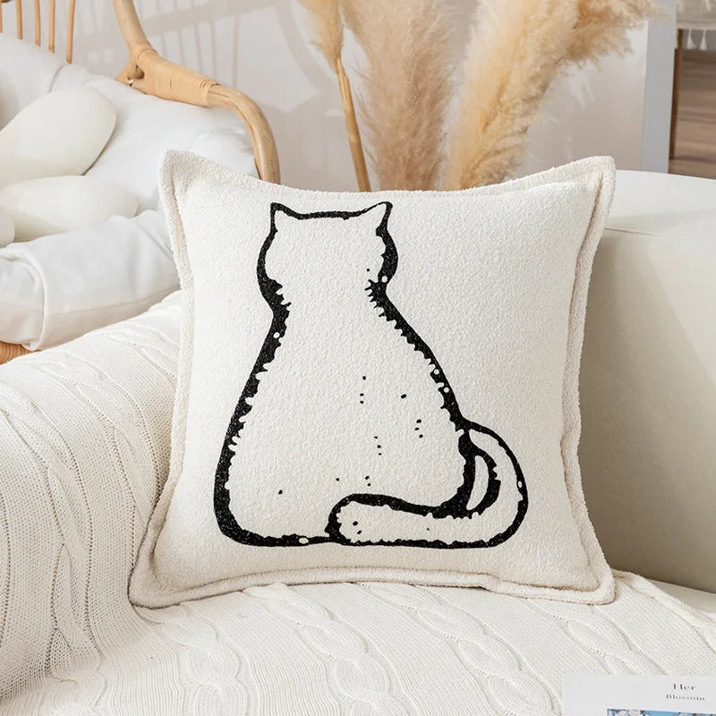cat print cushion cover, view 11 - MRSLM