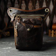 oil wax leather waist pack, view 9 - MRSLM