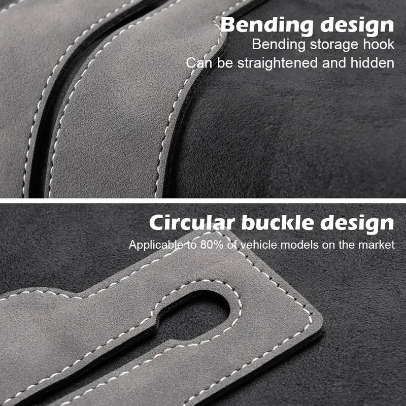 suede double hook car organizer, view 11 - MRSLM