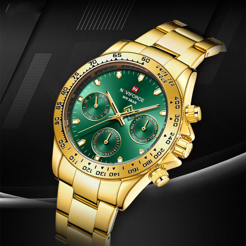 men's business steel band quartz watch - MRSLM