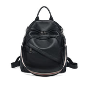 genuine leather plaid backpack, view 5 - MRSLM