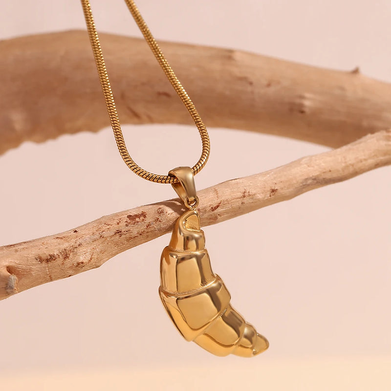 18k gold plated snake chain necklace, view 4 - MRSLM