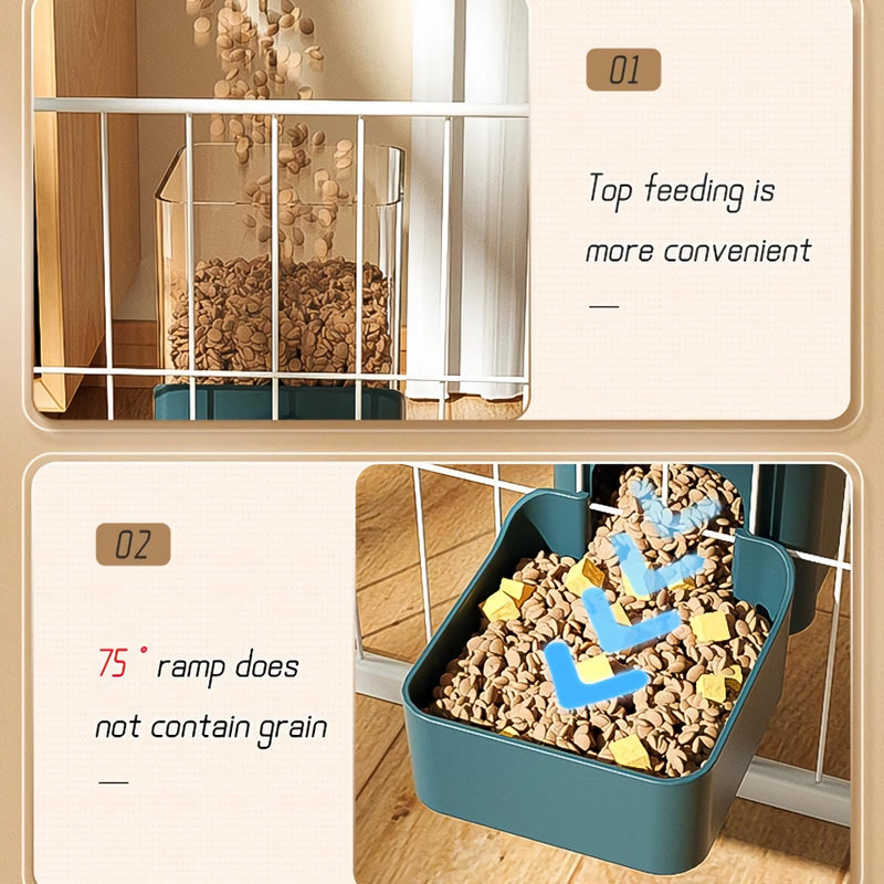cage hanging feeder and water dispenser, view 6 - MRSLM