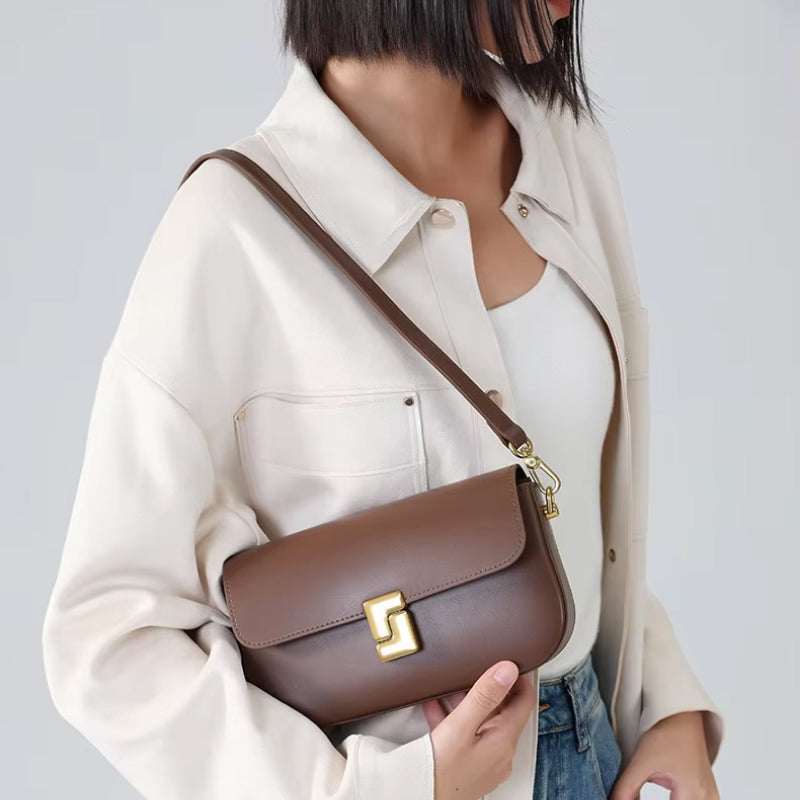 genuine leather minimalist small square bag, view 8 - MRSLM