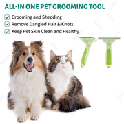 ergonomic pet grooming brush, view 7 - MRSLM