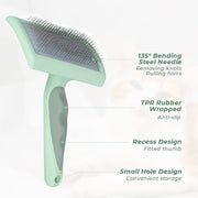 professional pet slicker brush, view 4 - MRSLM