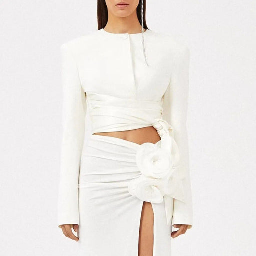 spliced button coat, view 3 - MRSLM