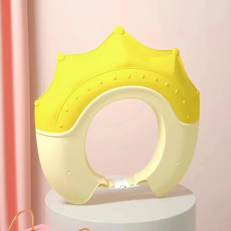 adjustable cartoon crown baby shower cap, view 2 - MRSLM