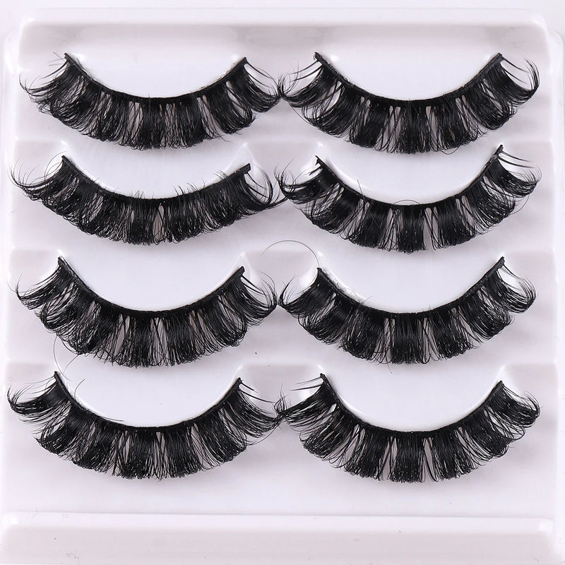 fluffy 3D mink false eyelashes, view 6 - MRSLM
