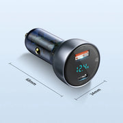 65W fast car charger with LED display, view 4 - MRSLM