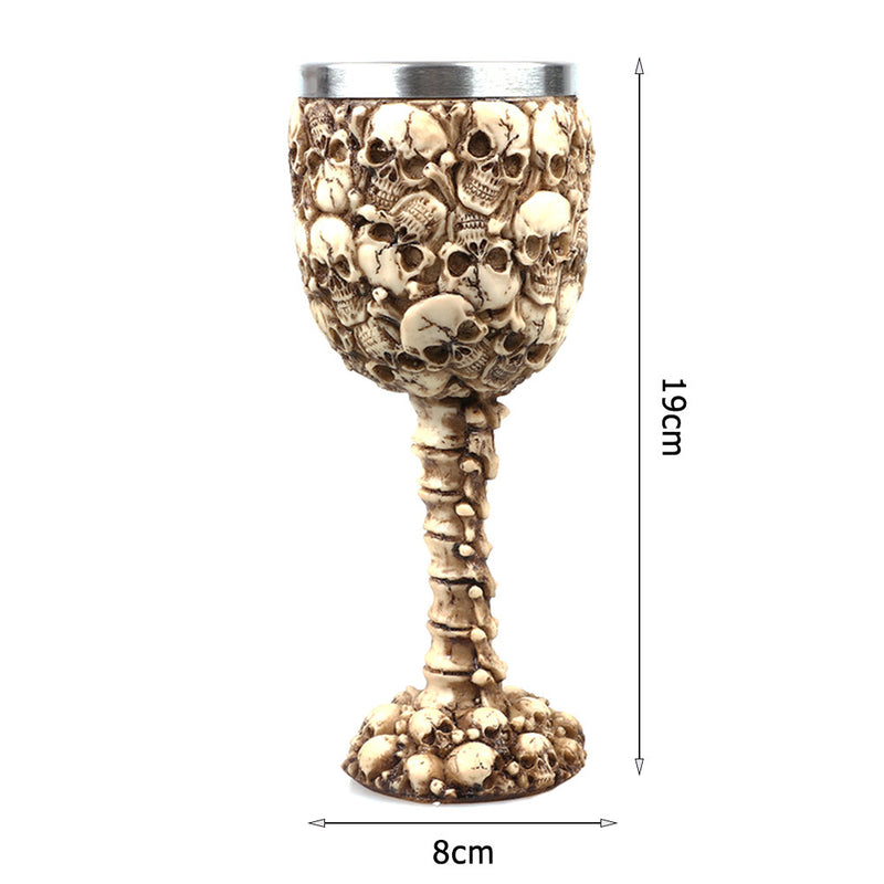 skull wine glass, view 5 - MRSLM