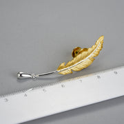 feather s925 sterling silver earrings, view 5 - MRSLM