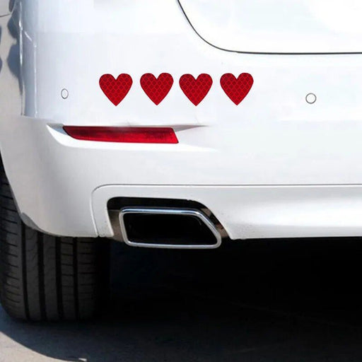 heart-shaped reflective safety decals - MRSLM