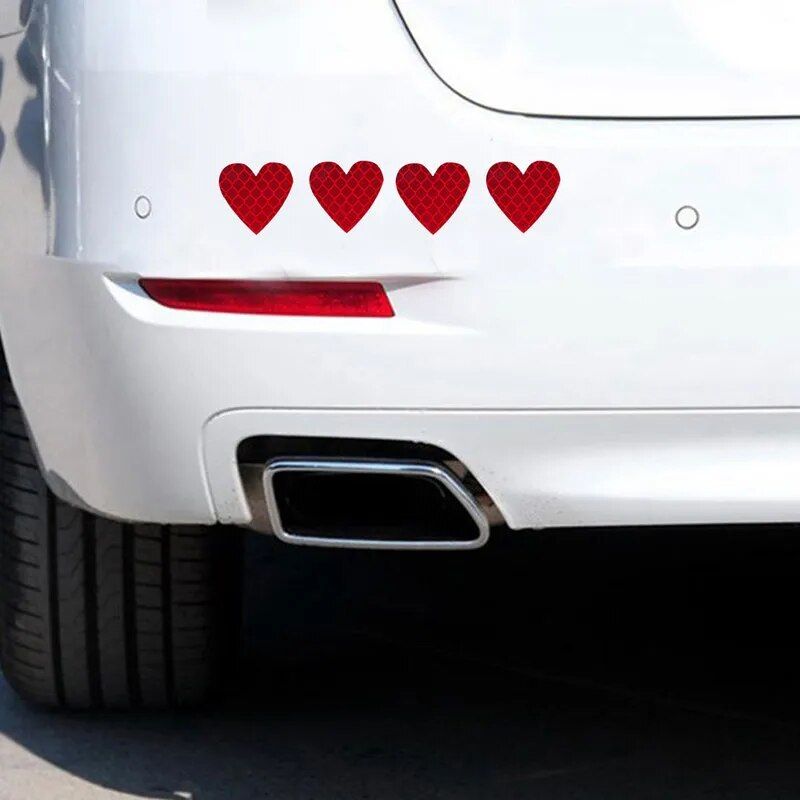 heart-shaped reflective safety decals, view 5 - MRSLM