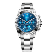 men's steel band luminous quartz watch, view 3 - MRSLM