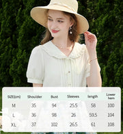 women's lace-up Peter Pan collar blouse, view 8 - MRSLM